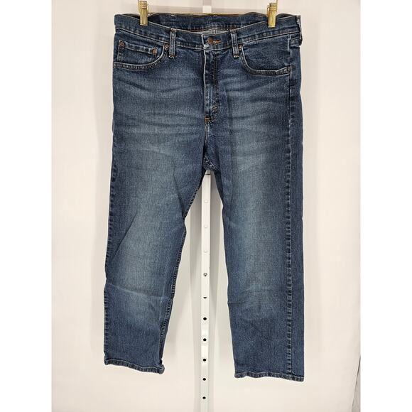 Wrangler Mens Blue Button Closer Mid Rise Belt Loop Relaxed Fit Jeans Size 34x30 - Picture 1 of 5